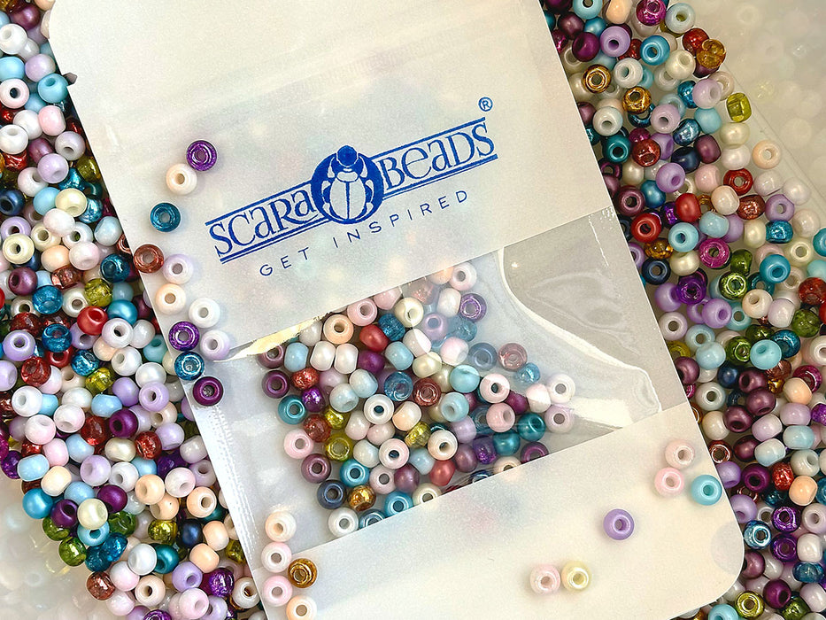 50 St. Pony Gepresste Perlen 5,5 mm, Mega-Mischung, Tschechisches Glas (Pony Beads)