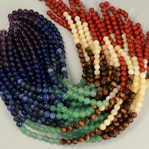 Edelsteinperlen 8 mm Türkis-Blau-Violett  Farbe_Multicolored