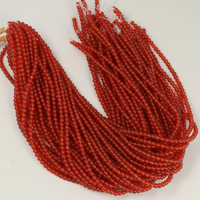 Edelsteinperlen 4 mm Alabaster Kräuter & Gewürze Ingwer  Farbe_Red