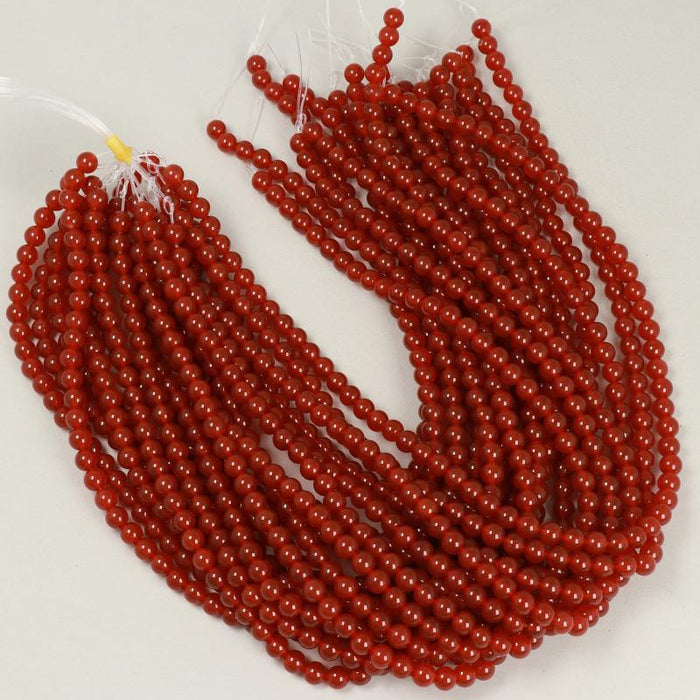 Edelsteinperlen 6 mm Alabaster Kräuter & Gewürze Ingwer  Farbe_Red