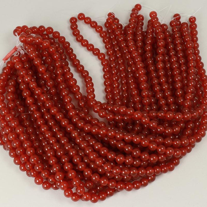 Edelsteinperlen 8 mm Alabaster Kräuter & Gewürze Ingwer  Farbe_Red