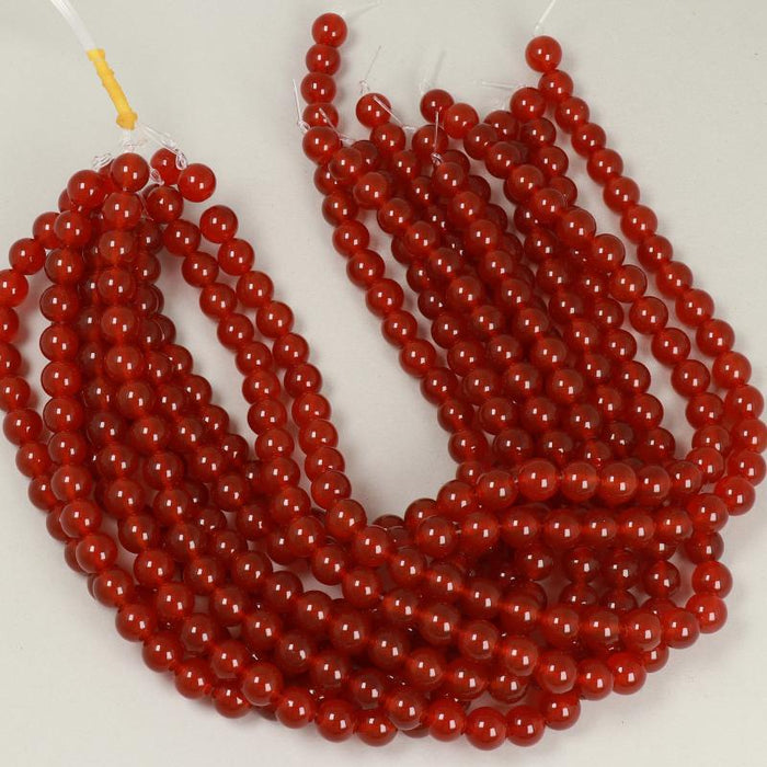 Edelsteinperlen 10 mm Alabaster Kräuter & Gewürze Ingwer  Farbe_Red