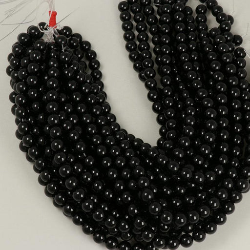 Edelsteinperlen 10 mm Aquamarin mit Silberdekor  Farbe_Black