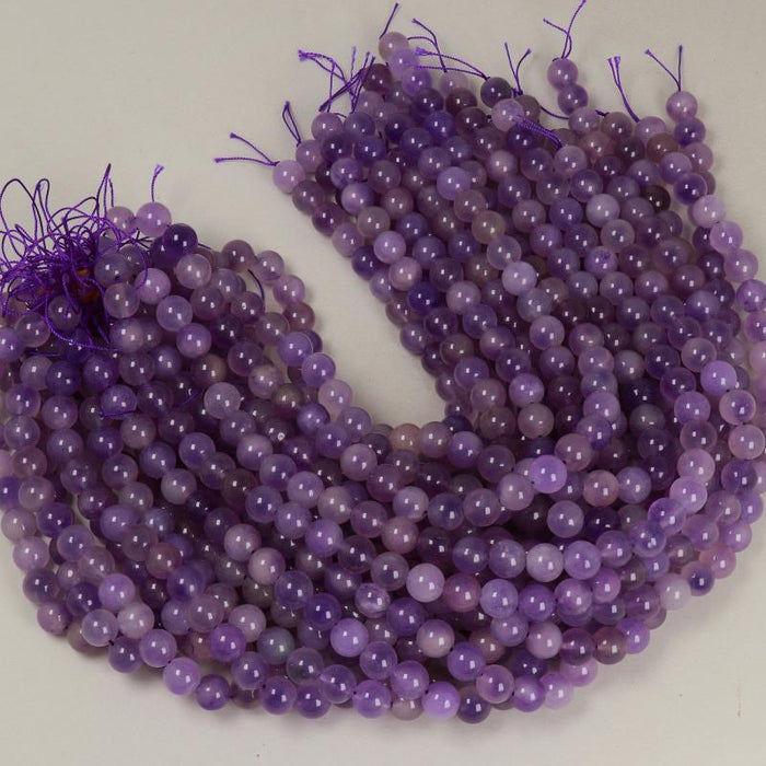 Edelsteinperlen 10 mm Gefärbte Jade Lila Rund Glatt  Farbe_Purple