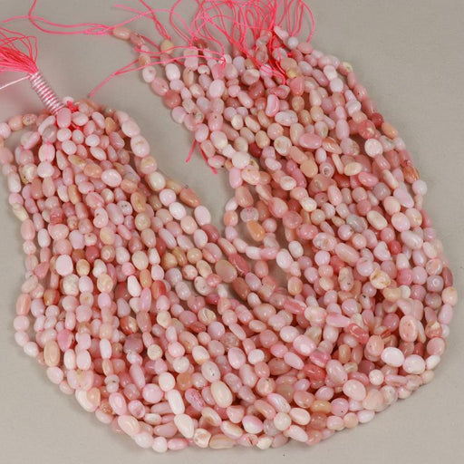 Edelsteinperlen 8x6 mm Rosa Opal Nugget aus Peru  Farbe_Pink