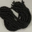 1 Strand 38/40 cm Edelsteinperlen 8x9 mm Lava Schwarz Rund  Farbe_Black