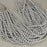 1 Strand 38/40 cm Edelsteinperlen 8x9 mm Lava Plattiert Silber Rund  Farbe_Grey