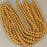 1 Strand 38/40 cm Edelsteinperlen 8x9 mm Lava Plattiert Gold Rund  Farbe_Gold