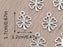 2 pcs Glücksklee-Charms mit vier Blütenblättern, 17 x 12 mm, Metall (Clover Charms Lucky Four Petals Clover )