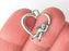 2 pcs Herz mit Amor-Anhänger 19x18 mm, Metall (Heart With Cupid Pendant)