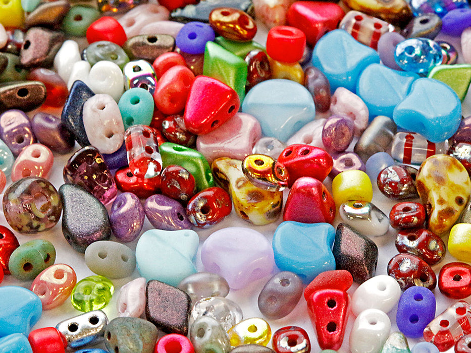 40 g Glasperlen-Mix MATUBO Perlen, Verschiedene Formen und Größen, Tschechisches Glas (Glass Bead Mix)