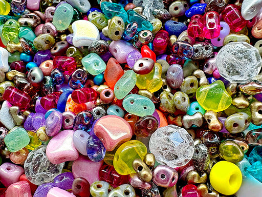 40 g Glasperlen-Mix MATUBO Perlen, Verschiedene Formen und Größen, Tschechisches Glas (Glass Bead Mix)