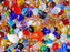 65 g Mischung aus facettierten, feuerpolierten Perlen, Mehrfarbig, Tschechisches Glas (Mix of Faceted Fire Polished Beads)