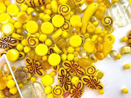 35 g Glasperlen-Mix, Jonquil Gelb Goldrute, Tschechisches Glas (Glass Bead Mix)