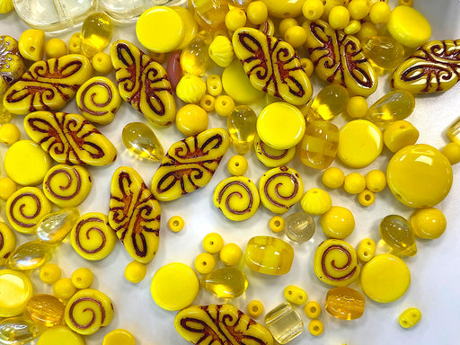 35 g Glasperlen-Mix, Jonquil Gelb Goldrute, Tschechisches Glas (Glass Bead Mix)