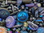 35 g Glasperlen-Mix, Magic Blue Violett Grau, Tschechisches Glas (Glass Bead Mix)
