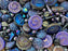 35 g Glasperlen-Mix, Magic Blue Violett Grau, Tschechisches Glas (Glass Bead Mix)