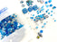 35 g Glasperlen-Mix, Türkis Azure Distance, Tschechisches Glas (Glass Bead Mix)