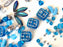 35 g Glasperlen-Mix, Türkis Azure Distance, Tschechisches Glas (Glass Bead Mix)