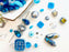 35 g Glasperlen-Mix, Türkis Azure Distance, Tschechisches Glas (Glass Bead Mix)
