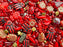 35 g Glasperlen-Mix, Fiery Sunset, Tschechisches Glas (Glass Bead Mix)