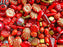 35 g Glasperlen-Mix, Fiery Sunset, Tschechisches Glas (Glass Bead Mix)