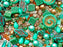 35 g Glasperlen-Mix, Hellgrün Meeresfarben, Tschechisches Glas (Glass Bead Mix)