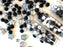 35 g Glasperlen-Mix, Marmorspäne, Tschechisches Glas (Glass Bead Mix)