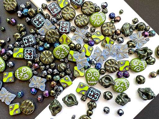 65 g Glasperlen-Mix, Funkelnde Feria, Tschechisches Glas (Unique Mix of Czech Glass Beads)