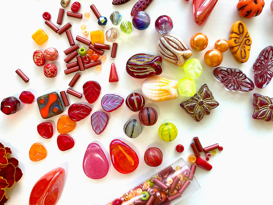 65 g Glasperlen-Mix, Sansibar, Tschechisches Glas (Unique Mix of Czech Glass Beads )