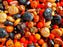 65 g Einzigartige Mischung aus tschechischen Glasperlen für die Schmuckherstellung, Perlen und Perlensortimente, Orange schwarzes Halloween, Tschechisches Glas (Unique Mix of Czech Glass Beads for Jewelry Making, Beads & Bead assortments.)