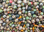 Dolchperlen 5 x 16 mm Jet Chrome Streifen Mattiert Tschechisches Glas Farbe_Black