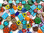 50 g Exklusives mehrfarbiges zufällное Tischschnittperlen-Mix (Table CUT Beads Mix), Schätze aus Tschechien