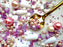 65 g Exklusive Mischung aus mehrfarbigen tschechischen Glasperlen, Rosa Wolke, Tschechisches Glas (Exclusive Multicolored Czech Glass Beads Mix)