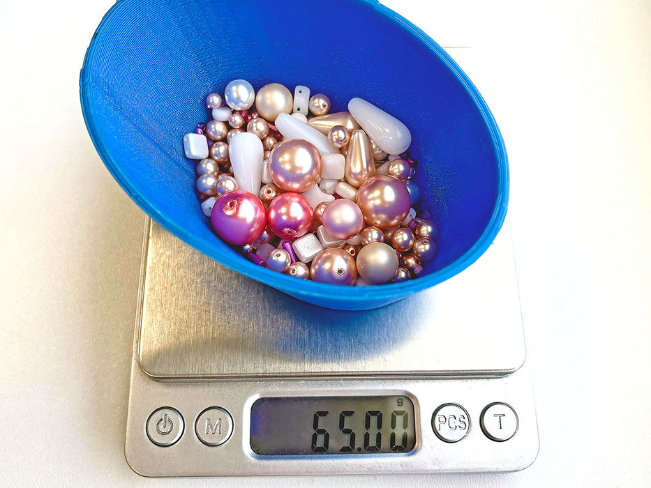 65 g Exklusive Mischung aus mehrfarbigen tschechischen Glasperlen, Rosa Wolke, Tschechisches Glas (Exclusive Multicolored Czech Glass Beads Mix)