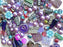65 g Exklusive Mehrfarbige Tschechische Glasperlen-Mischung, Fliederfantasie, Tschechisches Glas (Exclusive Multicolored Czech Glass Beads Mix)