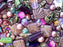 65 g Exklusive Mehrfarbige Tschechische Glasperlen-Mischung, Fliederfantasie, Tschechisches Glas (Exclusive Multicolored Czech Glass Beads Mix)