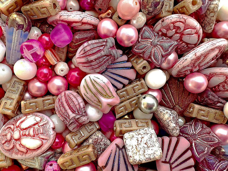 65 g Exklusive Mehrfarbige Tschechische Glasperlen-Mischung, Magisches Kaleidoskop, Tschechisches Glas (Exclusive Multicolored Czech Glass Beads Mix)