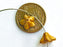 7 pcs Blumenperlen in Petunienform, 8x13 mm, Alabaster Kräuter & Gewürze Curry, Tschechisches Glas (Petunia Flower Beads)