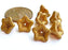 7 pcs Blumenperlen in Petunienform, 8x13 mm, Alabaster Kräuter & Gewürze Curry, Tschechisches Glas (Petunia Flower Beads)