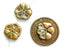 3 pcs Schlüsselblumen-Blütenperlen, 15 mm, Alabaster Kräuter & Gewürze Kümmel, Tschechisches Glas (Primrose Flower Beads)