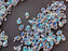 30 pcs Teardrop Perlen 6x9 mm, Kristall AB, Tschechisches Glas (Teardrop Beads)
