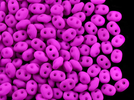 10 g SuperDuo NEON Rocailles 2.5x5mm Zwei Löcher, Böhmisches Glas, Lila