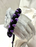 50 St. Pony Gepresste Perlen, Walze 5,5 mm im Durchmesser mit einem Loch von 2 mm, Böhmisches Glas, Semi-Apollo Violett