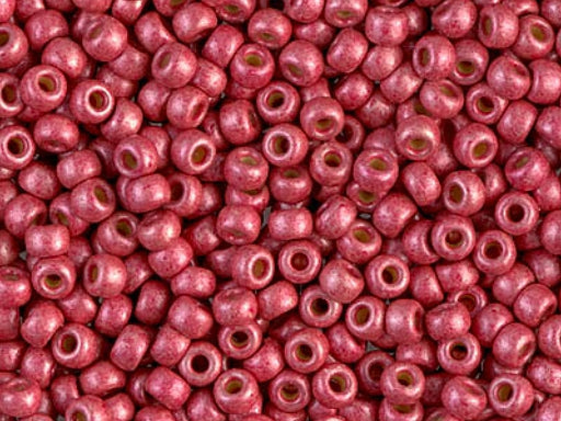 Rocailles 8/0 Matt Duracoat galvanisiert Cranberry Japanische Glasperlen Miyuki Farbe_Red