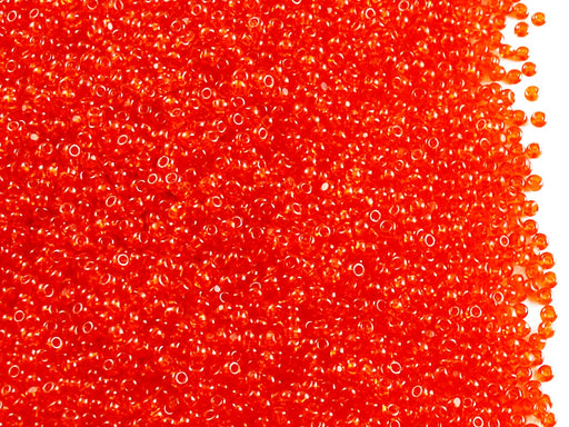 1-Cut Charlotte Beads Preciosa Ornela 13/0 Orange Transparent Tschechisches Glas  Orange