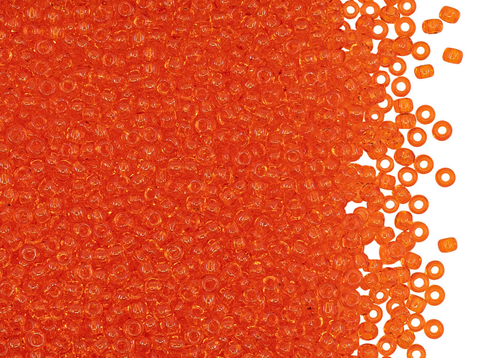 Rocailles 11/0 Orange Transparent Tschechisches Glas Farbe_Orange