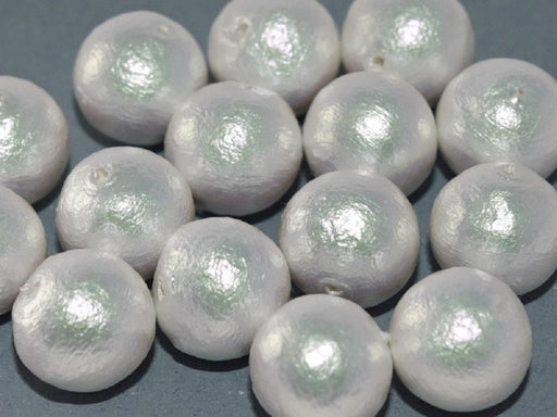 Cotton Pearls 10 mm Rich White Japanische Glasperlen Miyuki White
