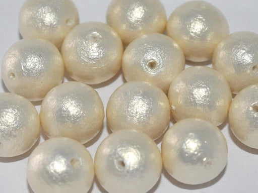 Cotton Pearls 10 mm Rich Cream Japanische Glasperlen Miyuki Beige