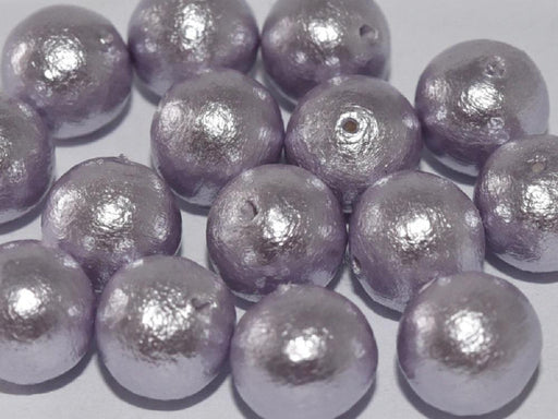 Cotton Pearls 10 mm Lavendel Japanische Glasperlen Miyuki Purple
